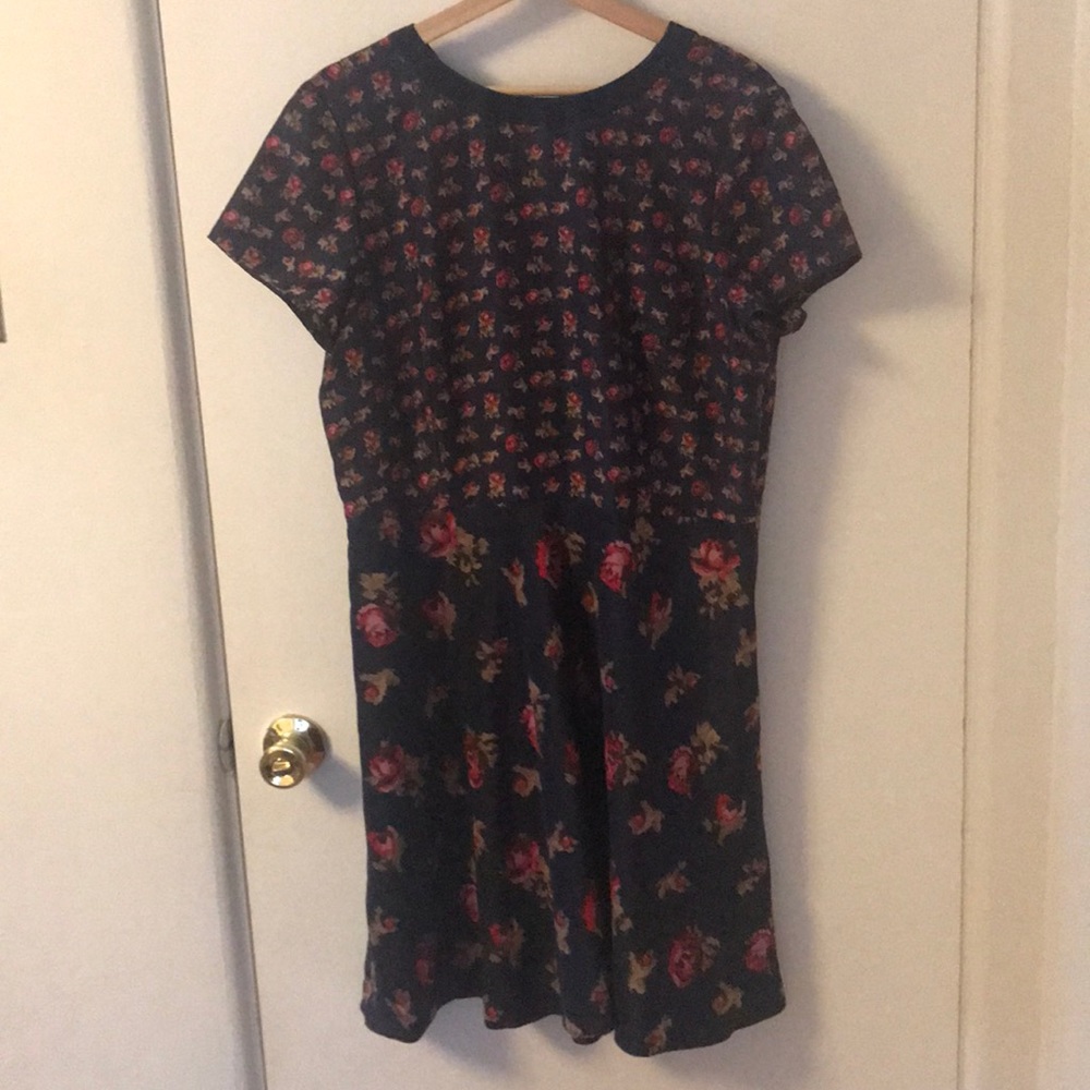 Brooks Brothers Red Fleece Rose Print dress BNWT